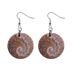 Fractal Art Pattern 3d Artwork Mini Button Earrings