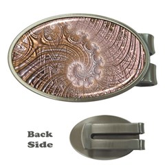 Fractal Art Pattern 3d Artwork Money Clips (Oval) 