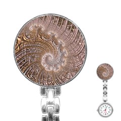 Fractal Art Pattern 3d Artwork Stainless Steel Nurses Watch