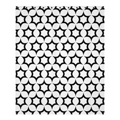 Pattern Star Repeating Black White Shower Curtain 60  X 72  (medium)  by Pakrebo