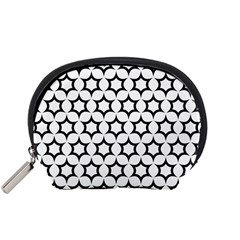 Pattern Star Repeating Black White Accessory Pouch (small)