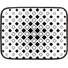 Square Diagonal Pattern Monochrome Fleece Blanket (mini) by Pakrebo