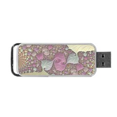 Pastels Cream Abstract Fractal Portable Usb Flash (two Sides) by Pakrebo