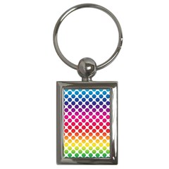 Polka Dots Spectrum Colours Dots Key Chains (rectangle)  by Pakrebo