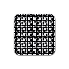 Ellipse Pattern Background Rubber Coaster (square) 