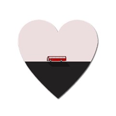 Bus Heart Magnet by Valentinaart