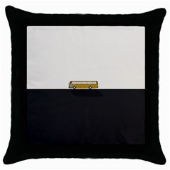 Bus Throw Pillow Case (black) by Valentinaart