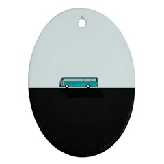Bus Oval Ornament (two Sides) by Valentinaart