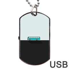 Bus Dog Tag Usb Flash (one Side) by Valentinaart