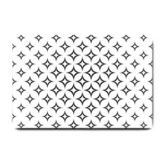 Star Curved Pattern Monochrome Small Doormat  by Pakrebo