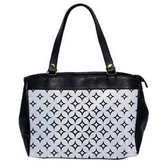 Star Curved Pattern Monochrome Oversize Office Handbag