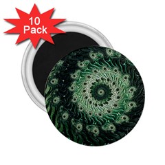 Fractal Art Spiral Mathematical 2.25  Magnets (10 pack) 