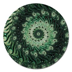 Fractal Art Spiral Mathematical Magnet 5  (Round)