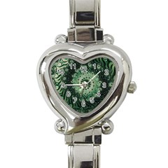 Fractal Art Spiral Mathematical Heart Italian Charm Watch