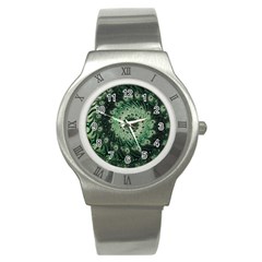 Fractal Art Spiral Mathematical Stainless Steel Watch