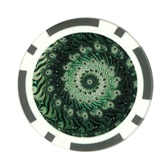 Fractal Art Spiral Mathematical Poker Chip Card Guard (10 pack)