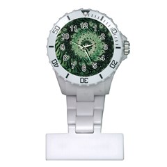 Fractal Art Spiral Mathematical Plastic Nurses Watch