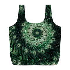 Fractal Art Spiral Mathematical Full Print Recycle Bag (L)