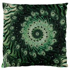 Fractal Art Spiral Mathematical Large Flano Cushion Case (Two Sides)