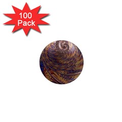 Swirl Fractal Fantasy Whirl 1  Mini Magnets (100 Pack)  by Pakrebo