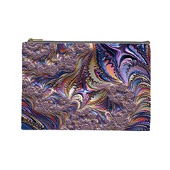 Fractal Artwork Pattern Digital Cosmetic Bag (large) by Pakrebo