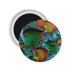 Fractal Art Colorful Pattern 2.25  Magnets