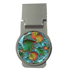 Fractal Art Colorful Pattern Money Clips (round)  by Pakrebo