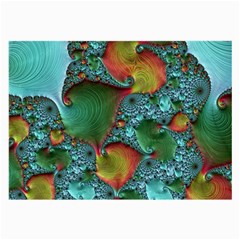Fractal Art Colorful Pattern Large Glasses Cloth (2-side) by Pakrebo