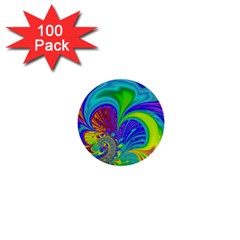 Fractal Neon Art Artwork Fantasy 1  Mini Buttons (100 pack) 