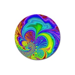 Fractal Neon Art Artwork Fantasy Magnet 3  (Round)