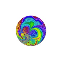 Fractal Neon Art Artwork Fantasy Golf Ball Marker (4 pack)