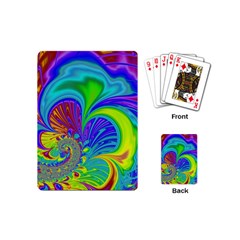 Fractal Neon Art Artwork Fantasy Playing Cards (mini) by Pakrebo