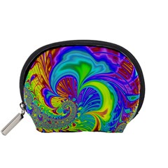 Fractal Neon Art Artwork Fantasy Accessory Pouch (Small)