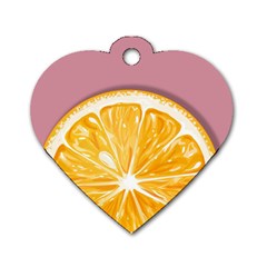 Pop Art Orange  Dog Tag Heart (one Side)