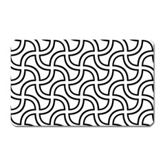 Pattern Monochrome Repeat Magnet (rectangular) by Pakrebo