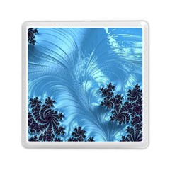 Fractal Art Feather Swirls Puffy Memory Card Reader (square) by Pakrebo