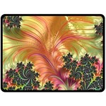 Fractal Feather Artwork Art Fleece Blanket (Large)  80 x60  Blanket Front