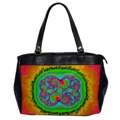 Fractal Art Design Fantasy Light Oversize Office Handbag by Pakrebo