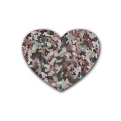 Gray Facets Heart Coaster (4 Pack)  by artifiart