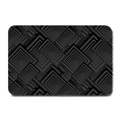 Diagonal Square Black Background Plate Mats by Pakrebo