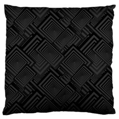 Diagonal Square Black Background Standard Flano Cushion Case (two Sides) by Pakrebo