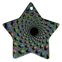 Fractal Rainbow Art Artwork Design Ornament (star) by Pakrebo