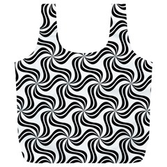 Soft Pattern Repeat Monochrome Full Print Recycle Bag (xl) by Pakrebo