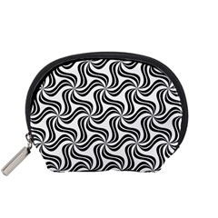 Soft Pattern Repeat Monochrome Accessory Pouch (small) by Pakrebo