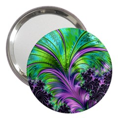 Fractal Art Artwork Feather Swirl 3  Handbag Mirrors by Pakrebo