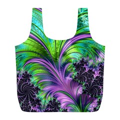 Fractal Art Artwork Feather Swirl Full Print Recycle Bag (l) by Pakrebo