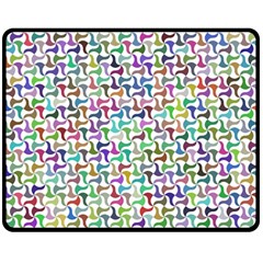 Geometric Floral Shape Geometrical Double Sided Fleece Blanket (medium)  by Pakrebo