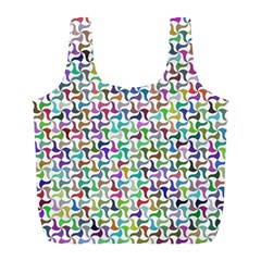 Geometric Floral Shape Geometrical Full Print Recycle Bag (l) by Pakrebo