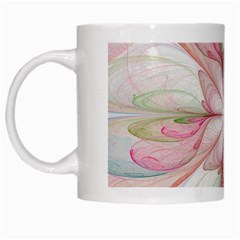 Pink Blue Flower Blossom Rose White Mugs by Pakrebo