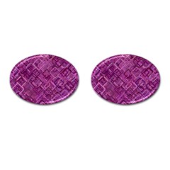 Purple Pattern Background Cufflinks (oval) by Pakrebo